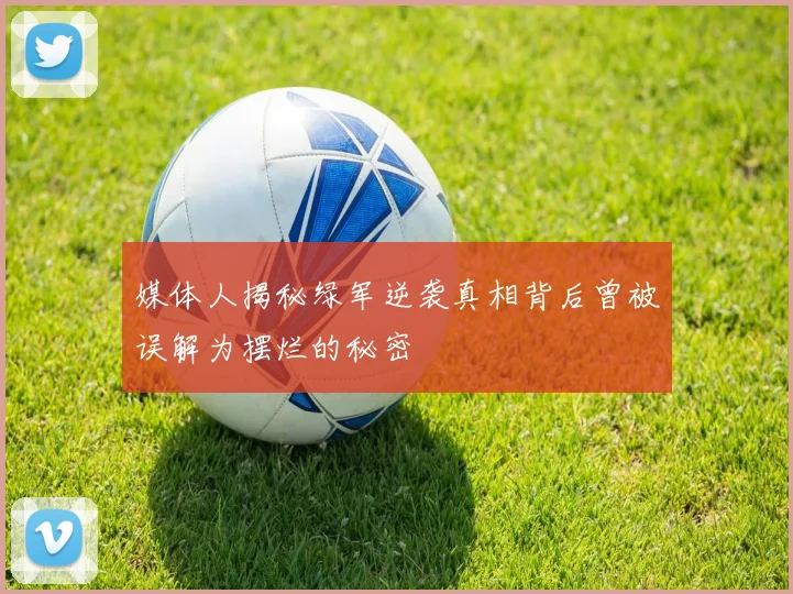 媒体人揭秘绿军逆袭真相背后曾被误解为摆烂的秘密